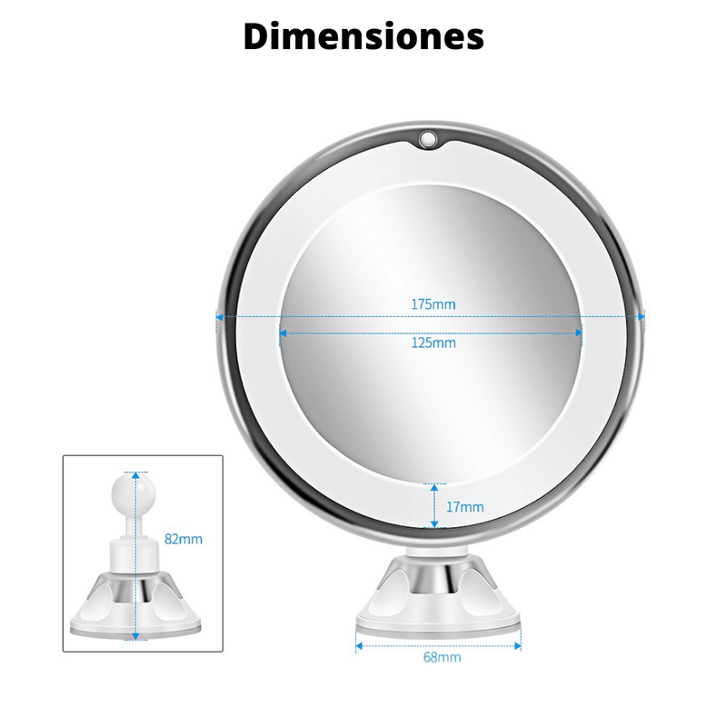 ESPEJO DE AUMENTO LED BEAUTY CORNER